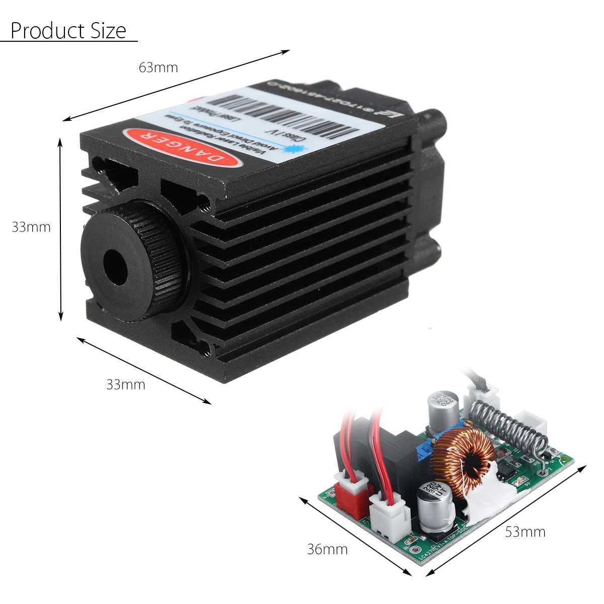 2.5W 450nm Blue Laser Module with TTL Driver Board Focusable High Power Goggles for CNC Cutting Laser Engraving Machine - Image 2