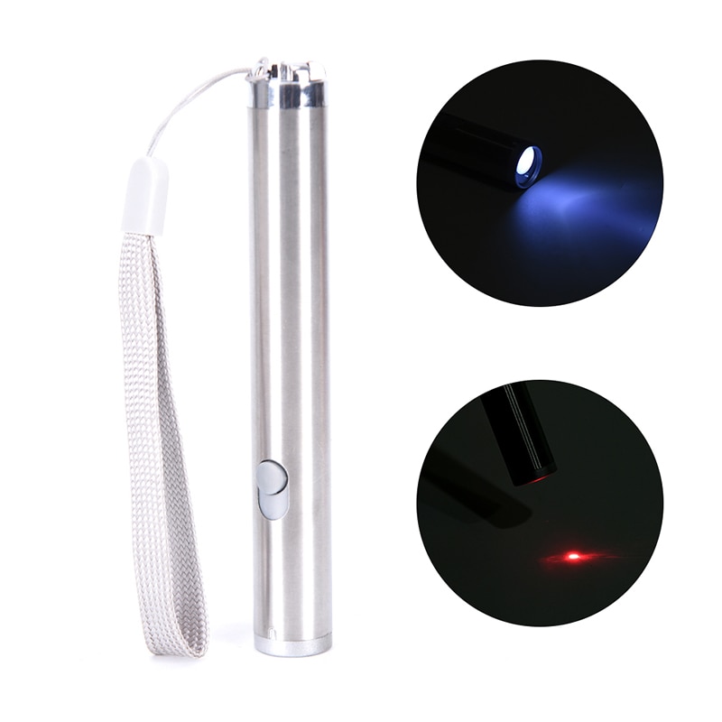 2 In 1 Multitool Funchinal Laser Pen Chaser Interactive Toys For Cats Pet Training Tool With LED Flash Light For Outdoor Camping