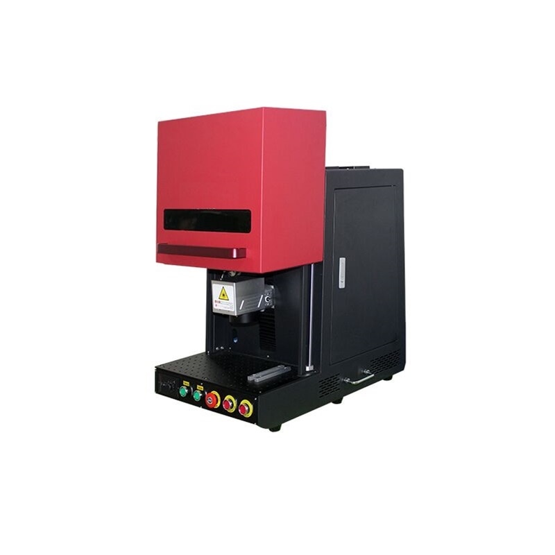 20-50W Closed Fiber Laser Nameplate Metal Marking Machine Raycus for Metal Iron Steel Gold Silver with Electrical Lift Function