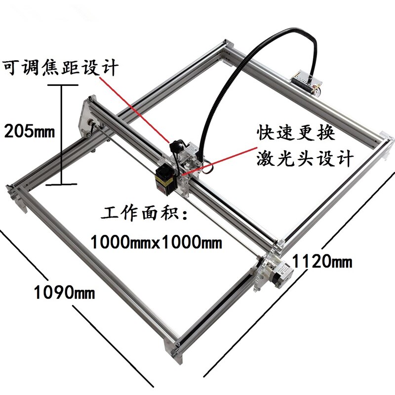 2018 New 15w DIY laser engraving machine for toy laser cutting machine ,15 laser engraver mark on metal,working area 35*50cm - Image 2
