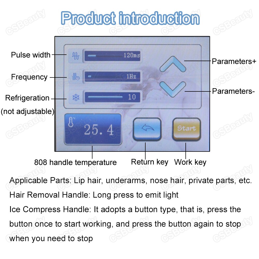 2021 New Portable 808nm Diode Laser Ice Hammer 2 in 1 Removal Machine Hair Remover Homeuse Spa Salon Skin Care Beauty Device - Image 2
