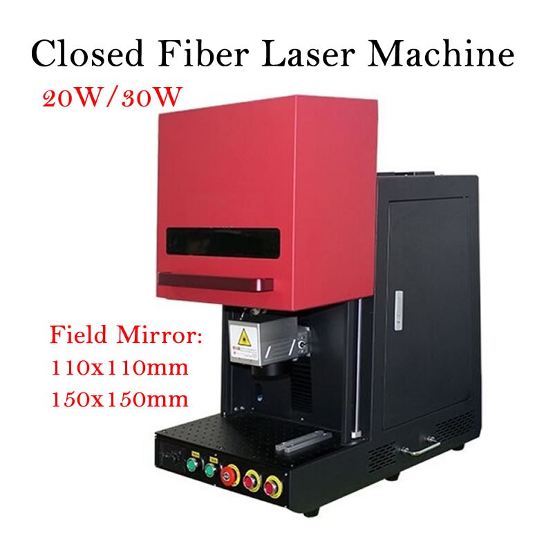 20W 30W 50W Closed Fiber Laser Nameplate Marking Machine Super-laser Max Raycus Fiber Laser Source for Stainless Steel Gold