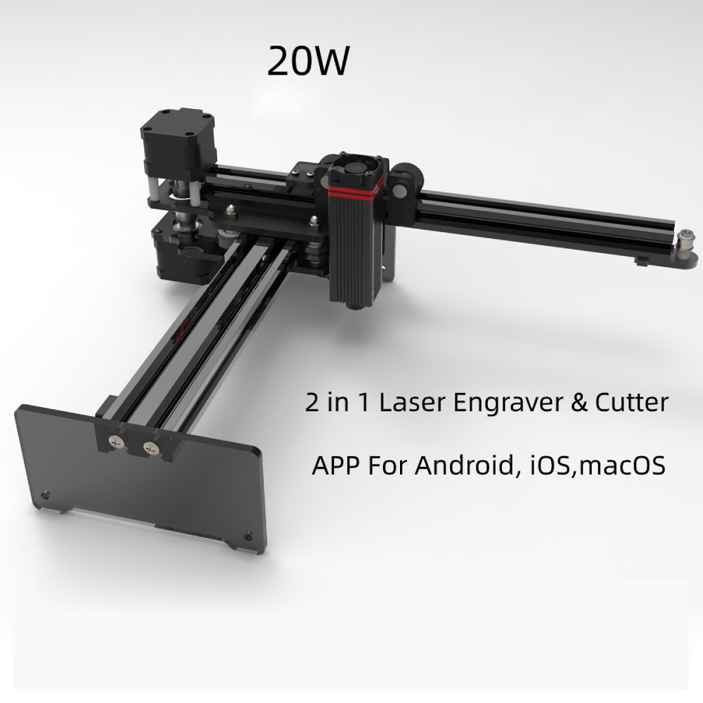 20W Laser Engraving Cutting Machine Desktop Laser Engraver Cutter Printer CNC Wood Router APP Control