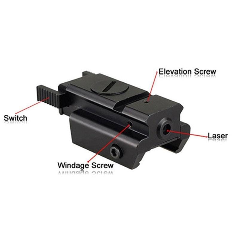 20mm Rail 5mw Mini Mira Red Laser Sight Scope Airgun Spike Glock 19 Pistol Tactical Hunting Optical Collimator Sight