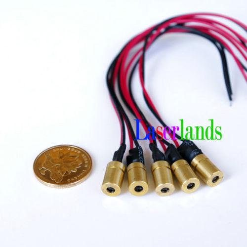 20pcs/pack 6.5X12mm mini 650nm 3.2mW 5mW 3V-3.6VDC Dot Red Laser Diode Module