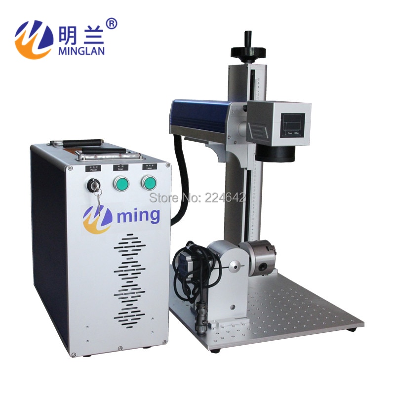 20w split fiber laser marking machine with ring rotary - Image 3