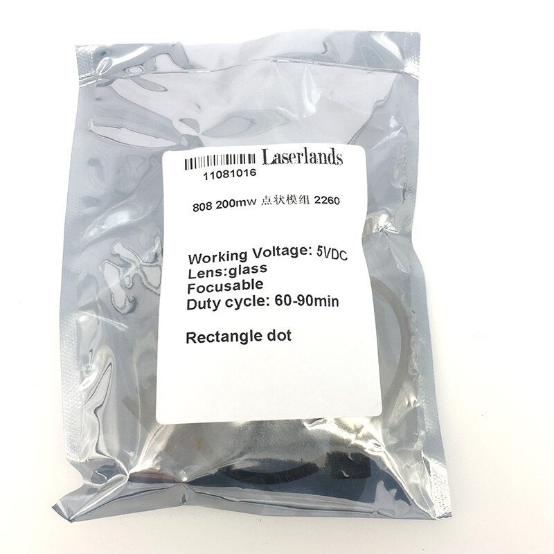 22*60 Focusable 808nm 810nm IR Infrared 200mW Laser Diode DOT Module - Image 2