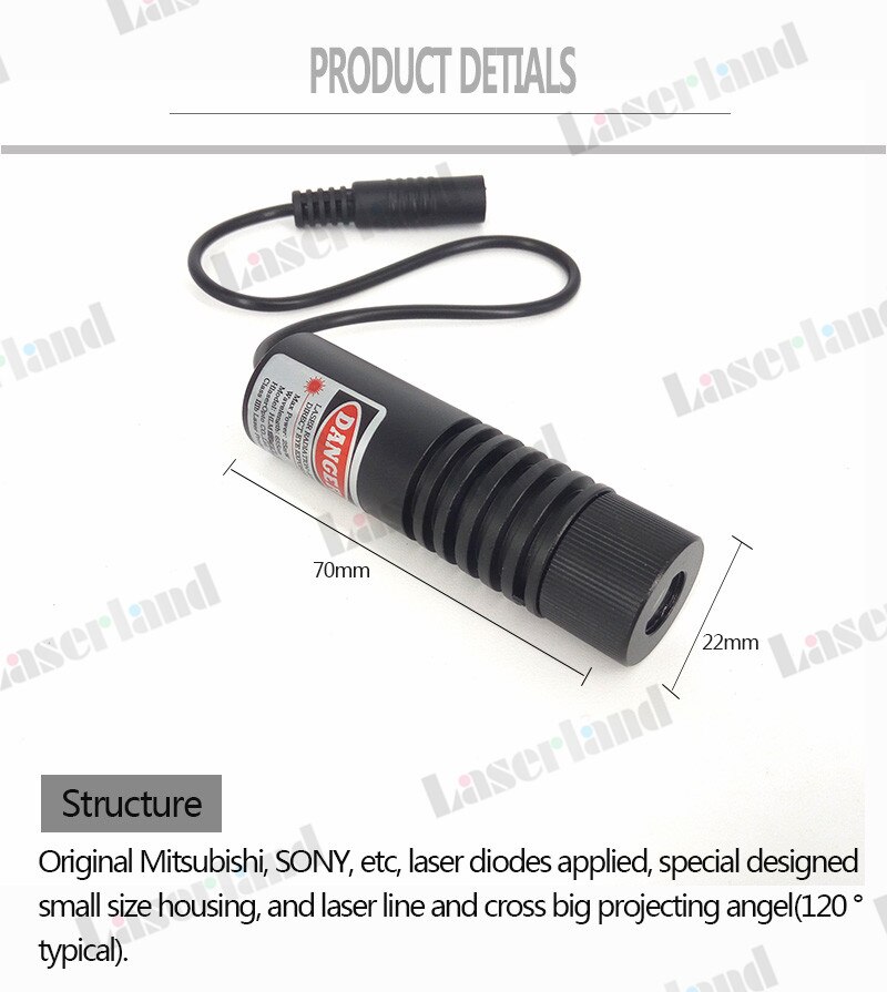 2270 Focusable 100mW Red Line Generator Diode Laser Module Locator Industrial Woodworking Stone Sawmill 650nm 660nm - Image 2