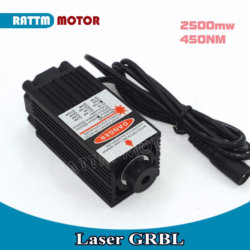 2500mw 450N.m focusing blue purple laser module engraving 2.5w laser tube diode hx2.54 2p port safety goggles