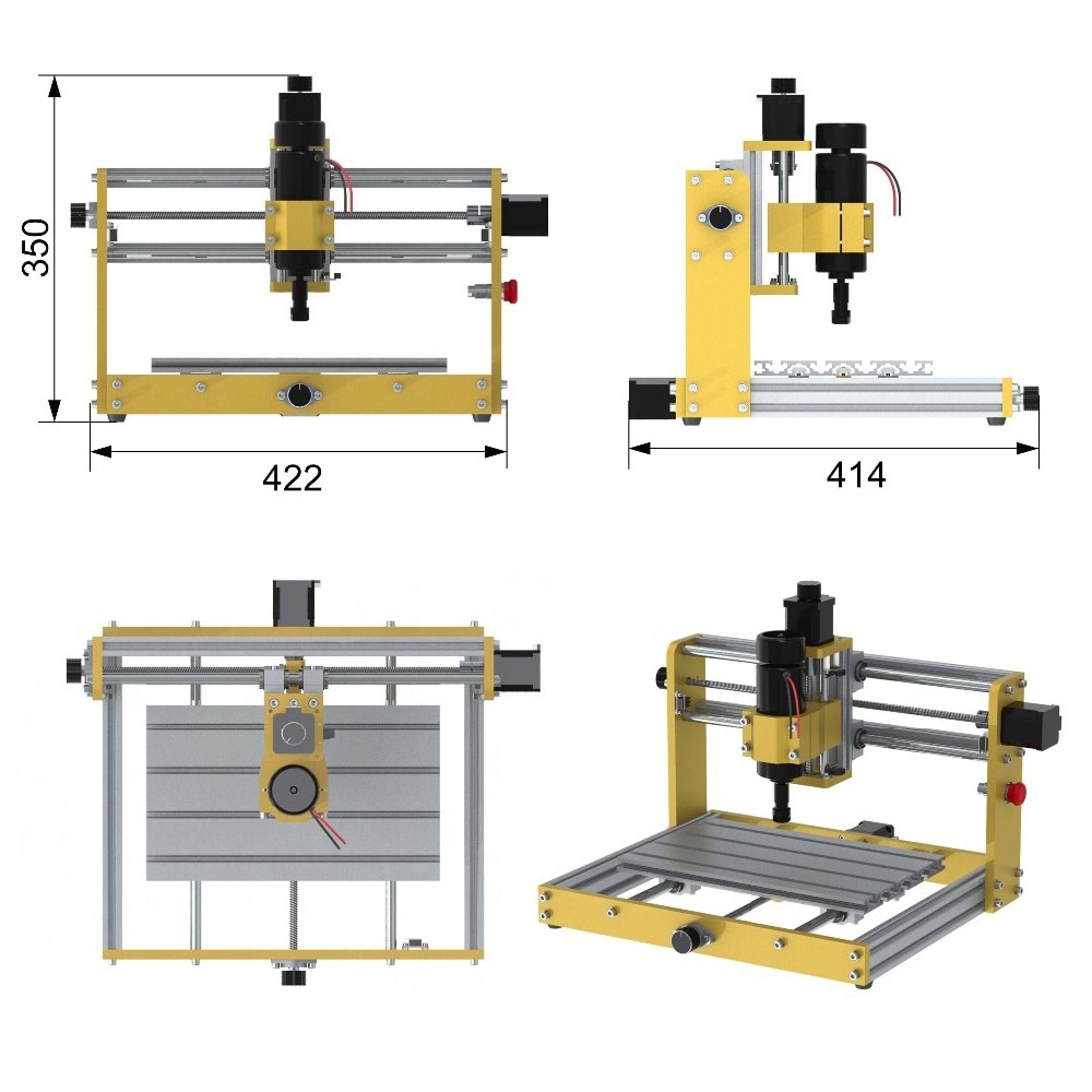 300W 500W Aluminum 3018 CNC Wood Router Laser Engraving Cutting Machine with 5.5W 15W 30W Laser Optional - Image 5
