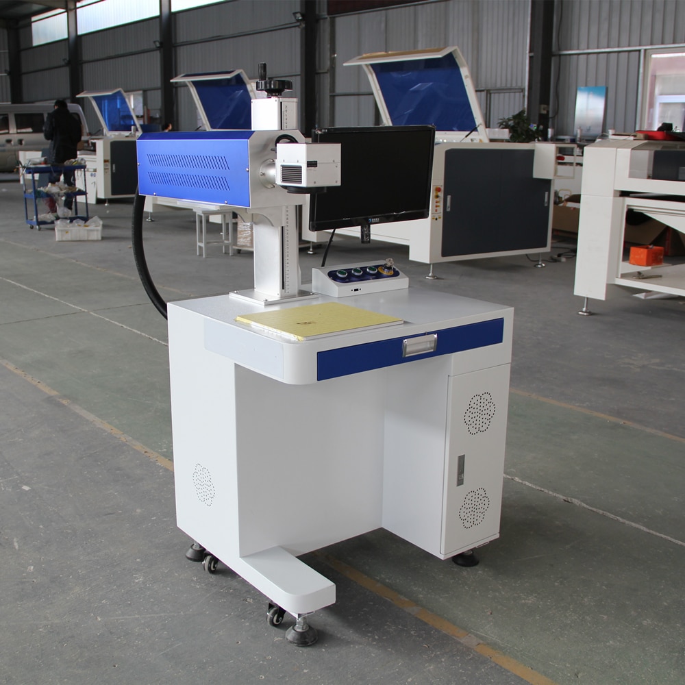 300x300mm Size 20W 30W 50W RAYCUS Optical Fiber Laser Marking Engraving Machine Metal Marker Laser