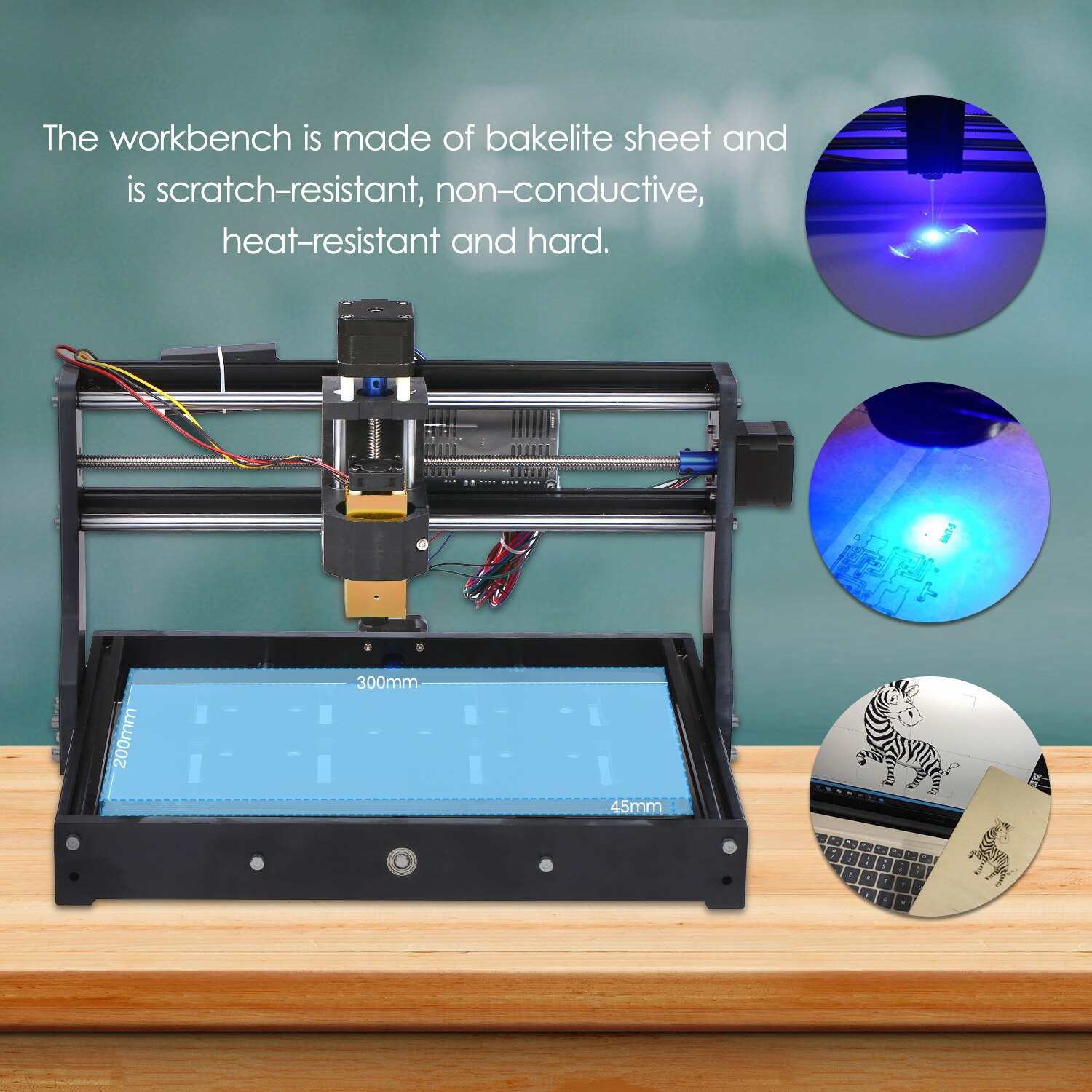 3020 7W/15W Mini DIY CNC Router Kit Power Milling Machine GRBL Control Laser Engraver Engraving Machine US/EU Plug - Image 3