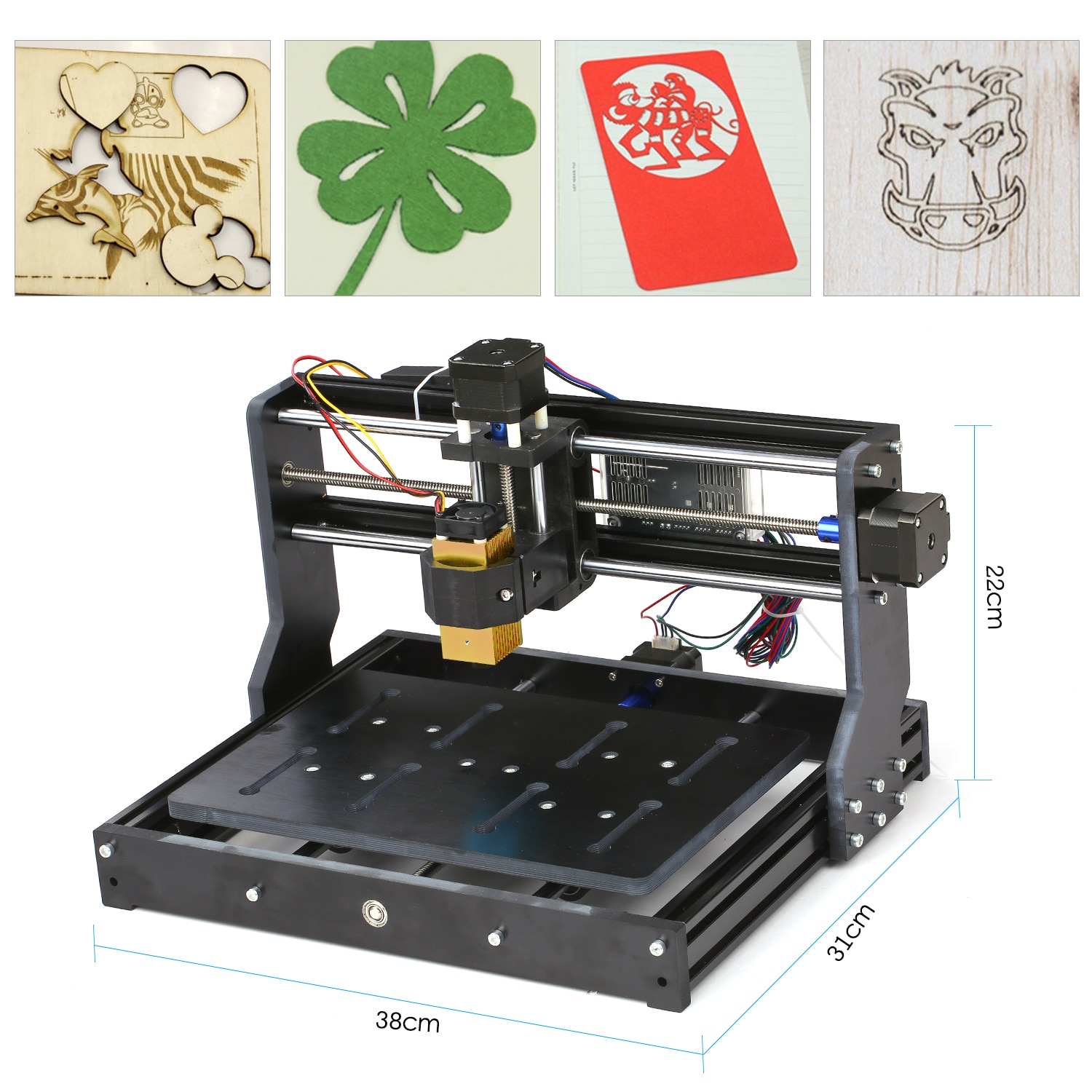 3020 7W/15W Mini DIY CNC Router Kit Power Milling Machine GRBL Control Laser Engraver Engraving Machine US/EU Plug - Image 4