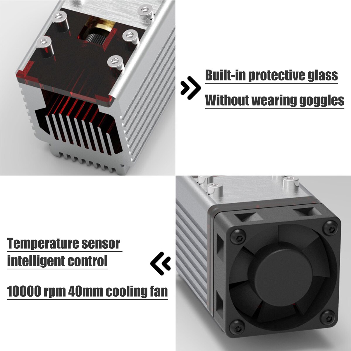30W Focusable Laser Module 10pcs Universal Laser Engraving Module Kit for Engraver Cutter 3D Printer CNC Milling Replacement - Image 3
