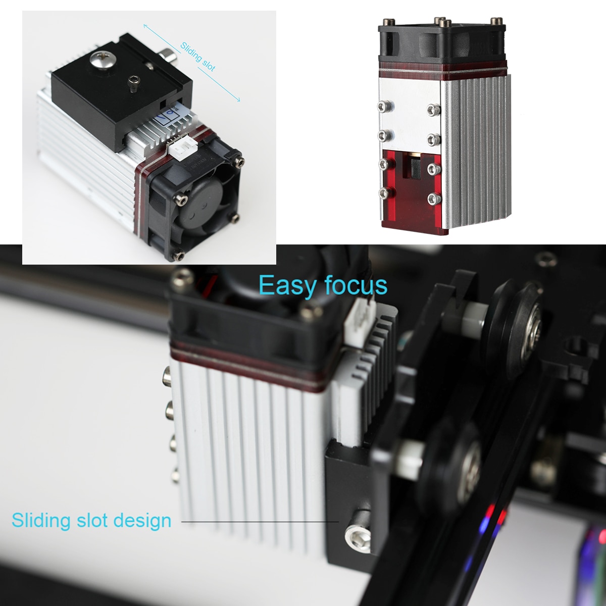 30W Focusable Laser Module 10pcs Universal Laser Engraving Module with 450nm 7.5W Blue Laser Head for Engraver Cutter 3D Printer - Image 2