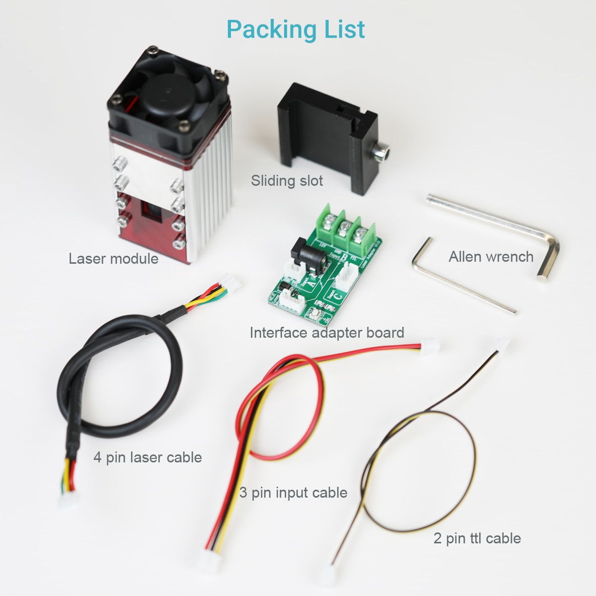 30W Focusable Laser Module 8pcs Universal Laser Engraving Module Kit with 450nm 7.5W Blue Laser Head PWM/TTL Modulation - Image 2