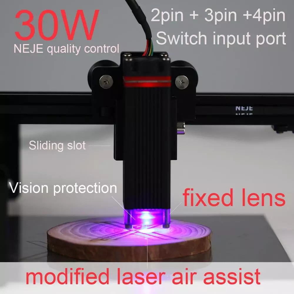 30W Laser Head Module Kits for NEJE Master 2s CNC Cutting Engraving Machine High Power Blue Laser TTL Module Set Smarter Tool - Image 2