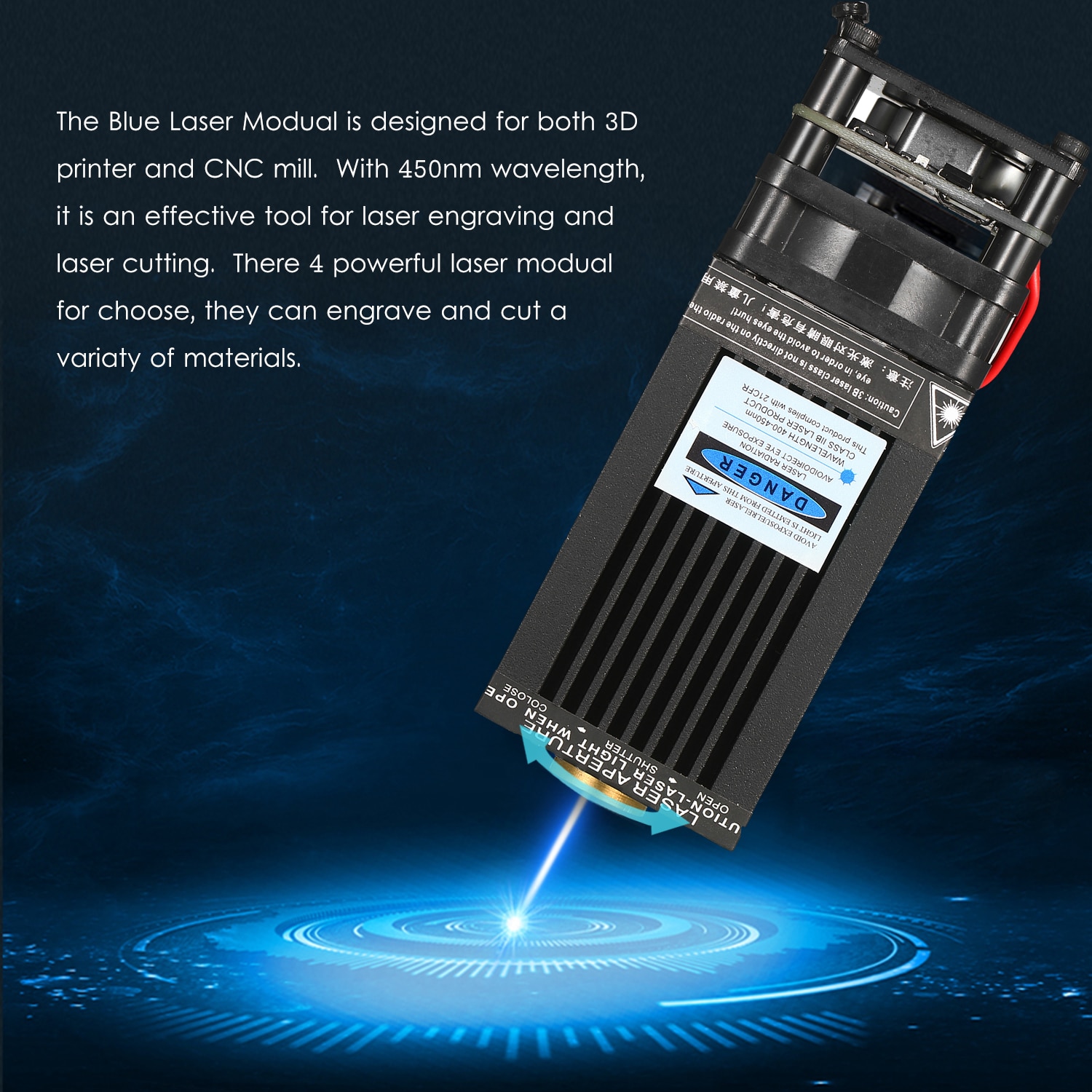 30W Laser Module Laser Head 450nm Blue Lase for Laser Engraving Machine Wood Marking Cutting Tool - Image 2