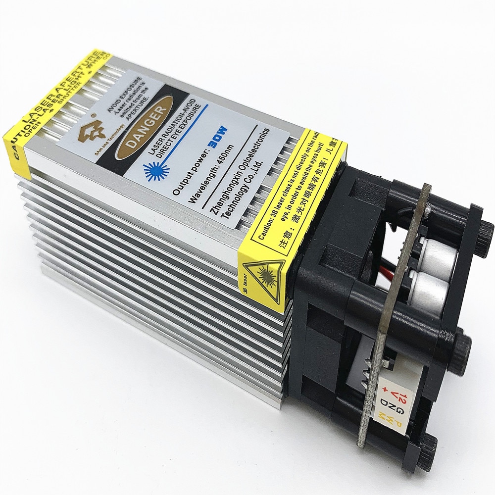 30W laser head laser module, rapid engraving of oxidized metal, used for wood marking, engraving and cutting tools, with PWM/TTL - Image 3