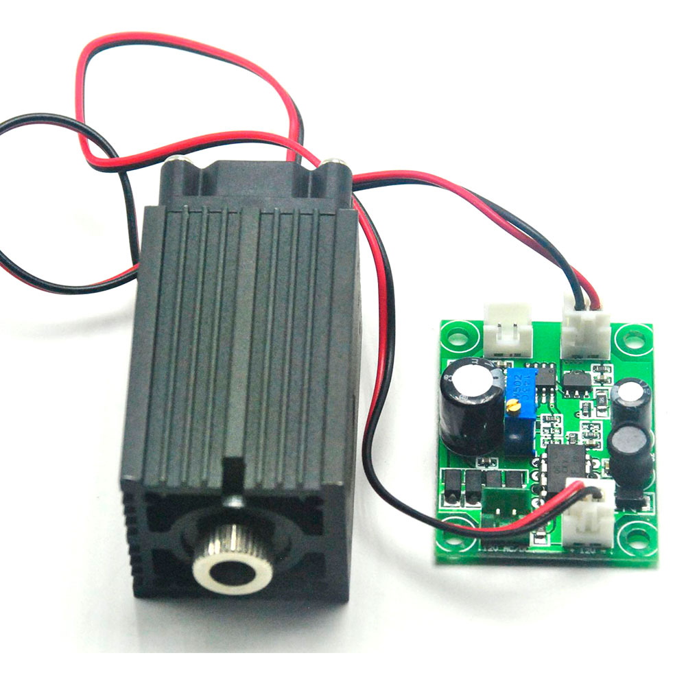 33mm*50mm 12V 405nm 50mw Violet Blue Laser Diode Module Focus Dot Head TTL Fan Driver - Image 2