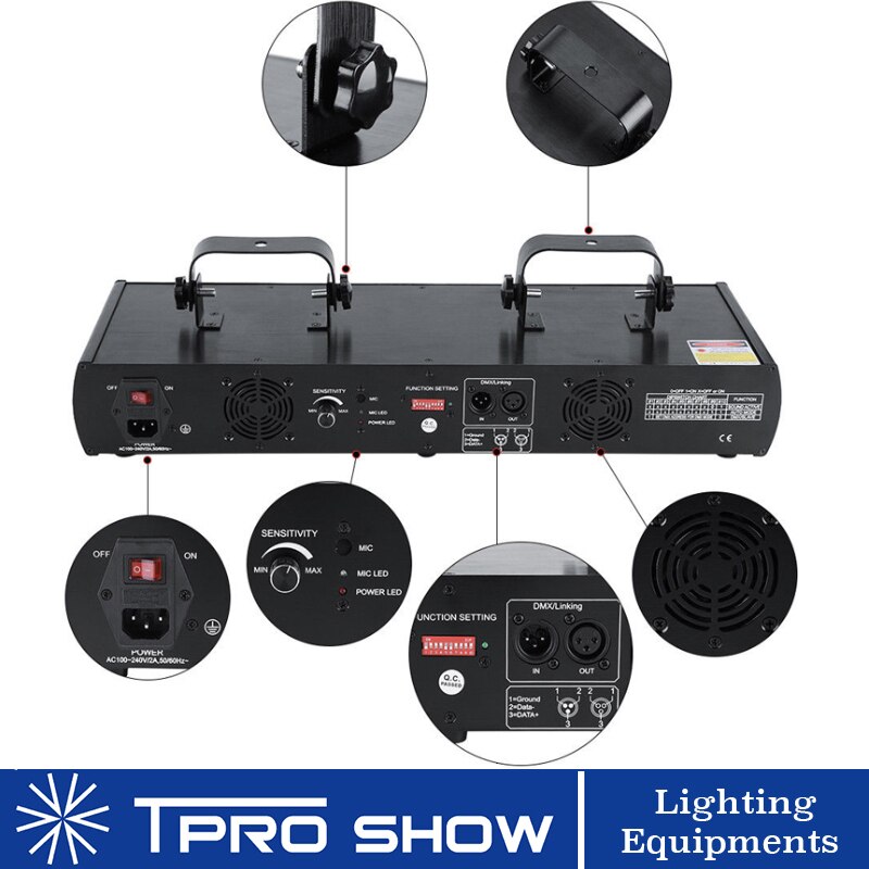 4 Eyes Laser Projector RG Lazer Beam Light Bar Pattern Dmx Sound Control Stage Ligthting Effect For Disco Dj Club RGBY Diode Opt - Image 3
