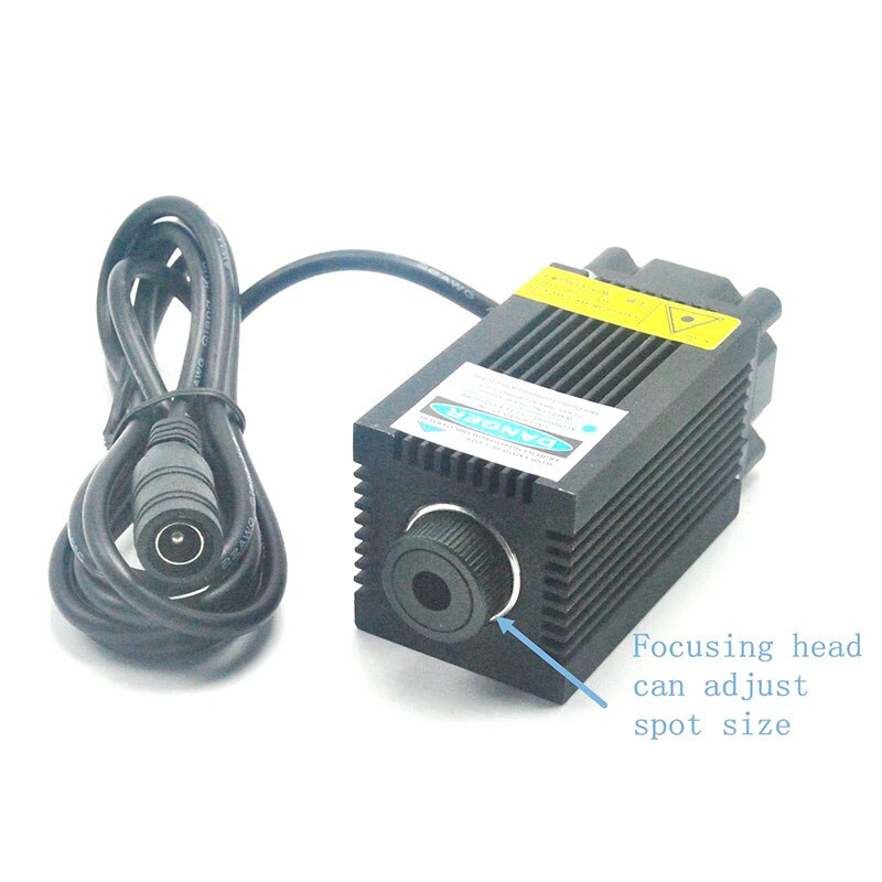 405nm Violet/Blue Diode Laser Dot Module 200mw LED Lighting Adjustable Focus Laser Engraving w 12V 1A Adapter US/EU/UK/AU