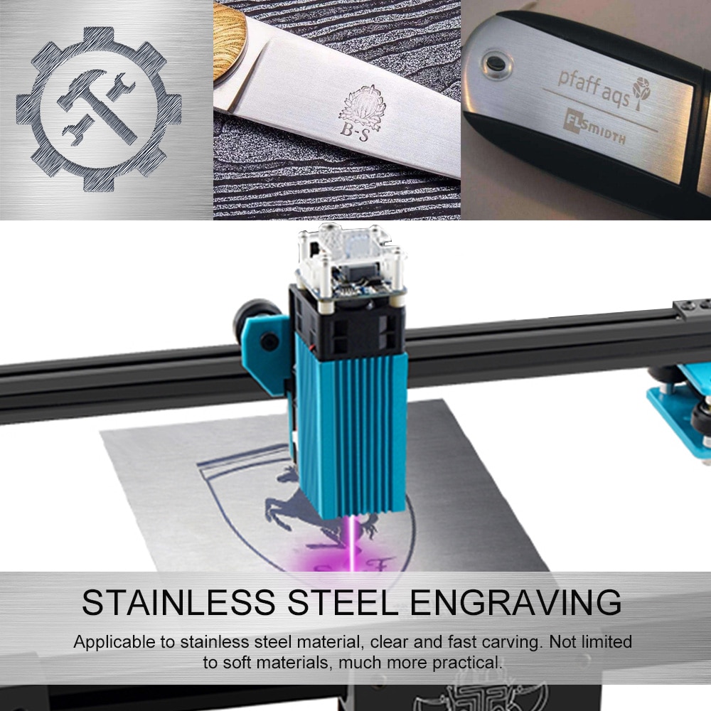 40W Laser Module LD FAC 5.5W 450nm Continuous Laser Fast High Precision Cut Engraver w/ Focus Block Slide Module Printer Cutter - Image 3