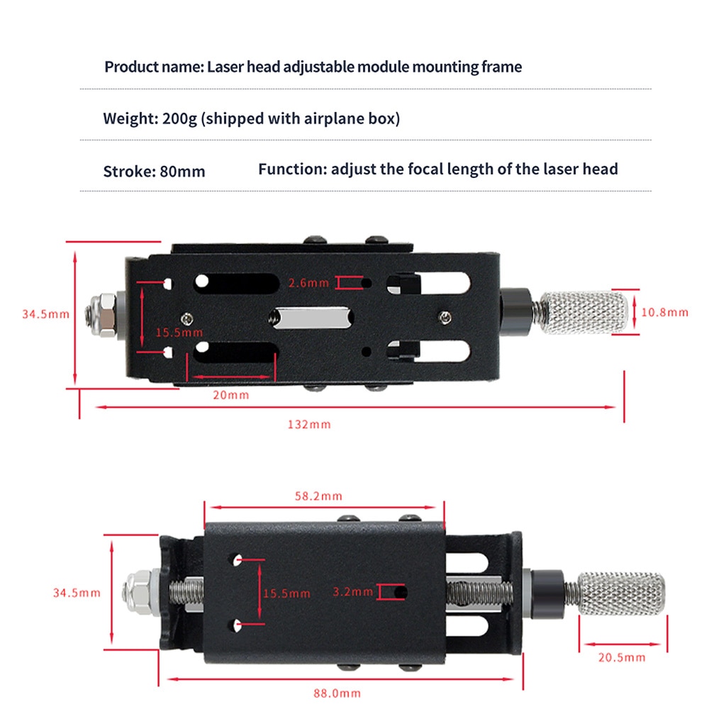 40W Laser Module LD FAC 5.5W 450nm Continuous Laser Fast High Precision Cut Engraver w/ Focus Block Slide Module Printer Cutter - Image 4