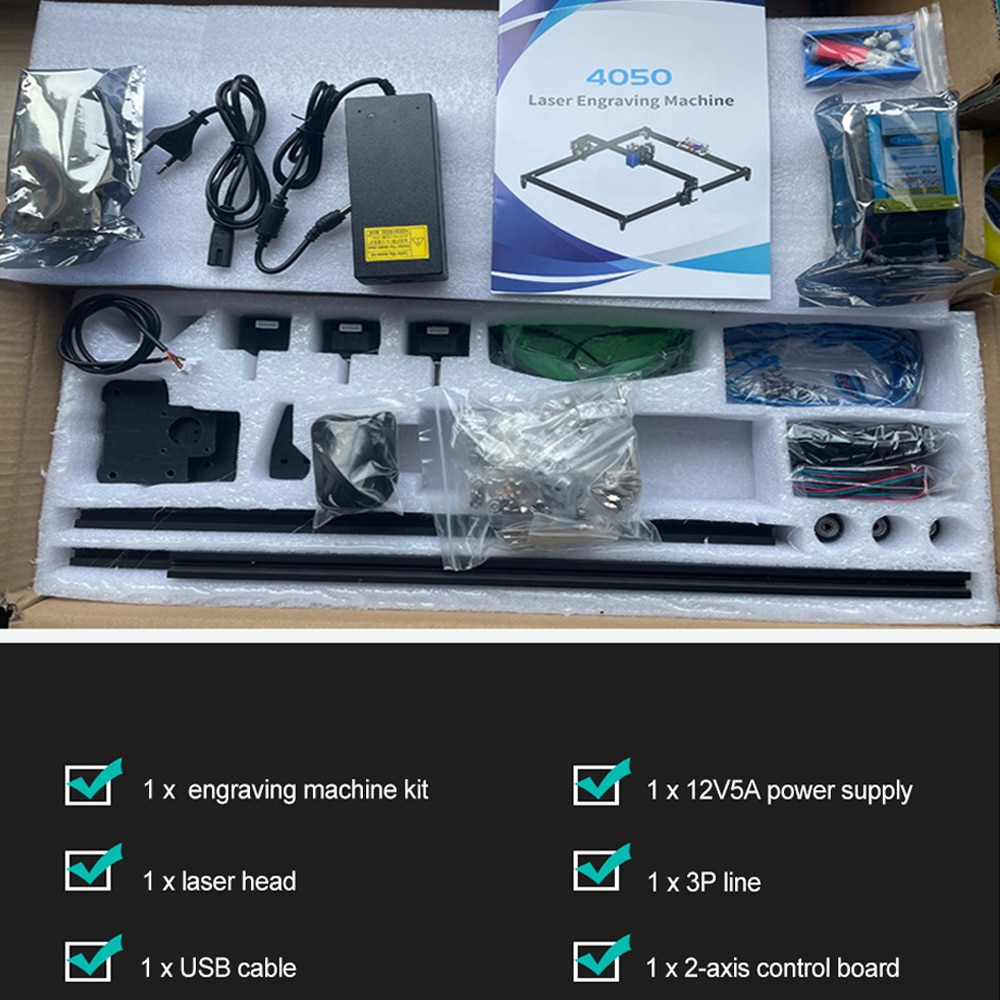 40x50CM Laser Engraving Machine DIY 2axis Laser Engraver 15W 30W 40W Power Desktop Wood Cutting Machines For engrave MDF Acrylic - Image 5