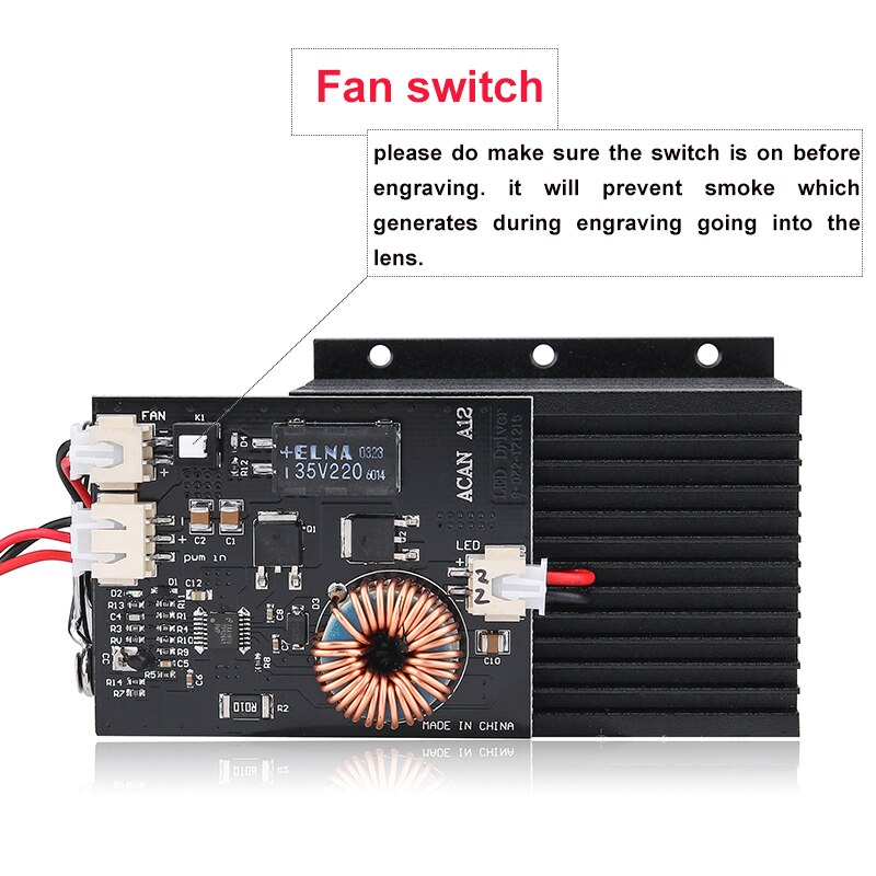 445-450nm Blue Laser Head 15W High Power Laser Engraving Laser Module DIY CNC Laser Engraver Machine Wood Router Cutting Part