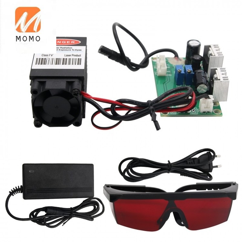 450nm 1.6W Blue Laser Diode Module Line Type Tunable Laser with 12V 2A Drive Board
