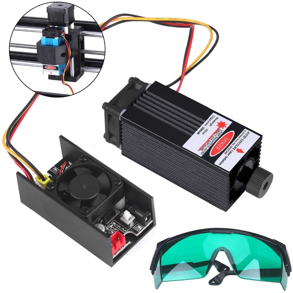 450nm 1000mw/2500mw/3000mw/5500mw/15w Laser Module 3w/5w High Power with TTL PWM for CNC Engraving Machine Accessories - Image 5