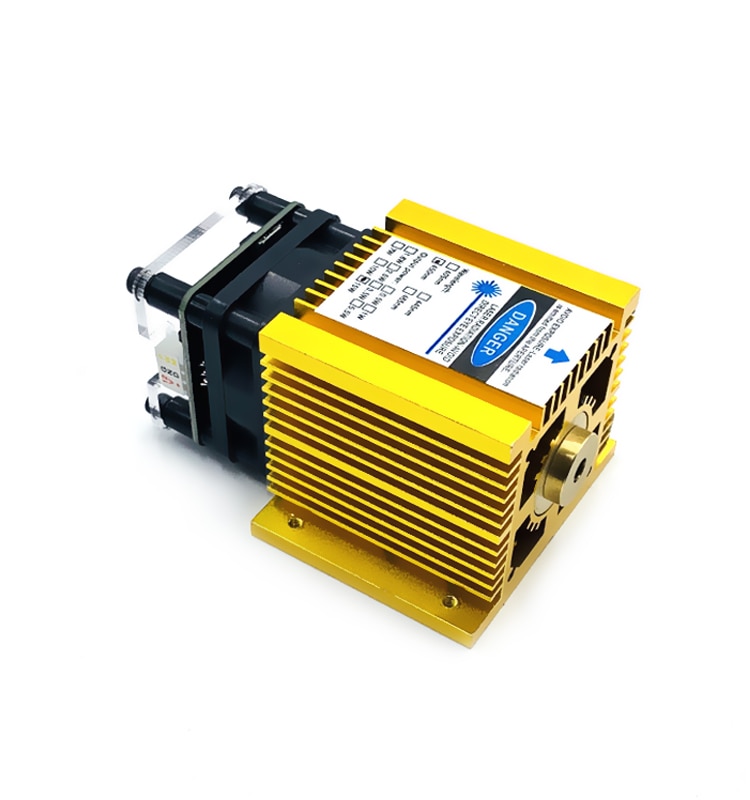 450nm 15000mW 12V Fixed Focus Laser Module Diode TTL /PWM Marking Stainless Steel DIY Laser Engraver Cutter 15W
