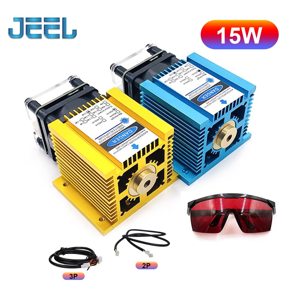 450nm 15W/30W 51mm 12V Fixed Focus Laser Module Diode TTL /PWM Laser Engraver Accessory DIY Tools Cutter Laser Head