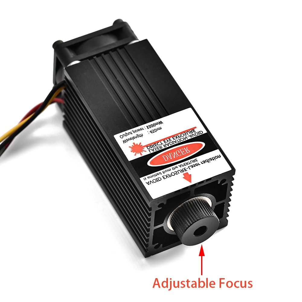 450nm 2500mw/5500mW/7W TTL PWM Laser Module Goggles DC 12V Focal Adjustable Laser Head for Laser Engraver Machine Accessories - Image 3