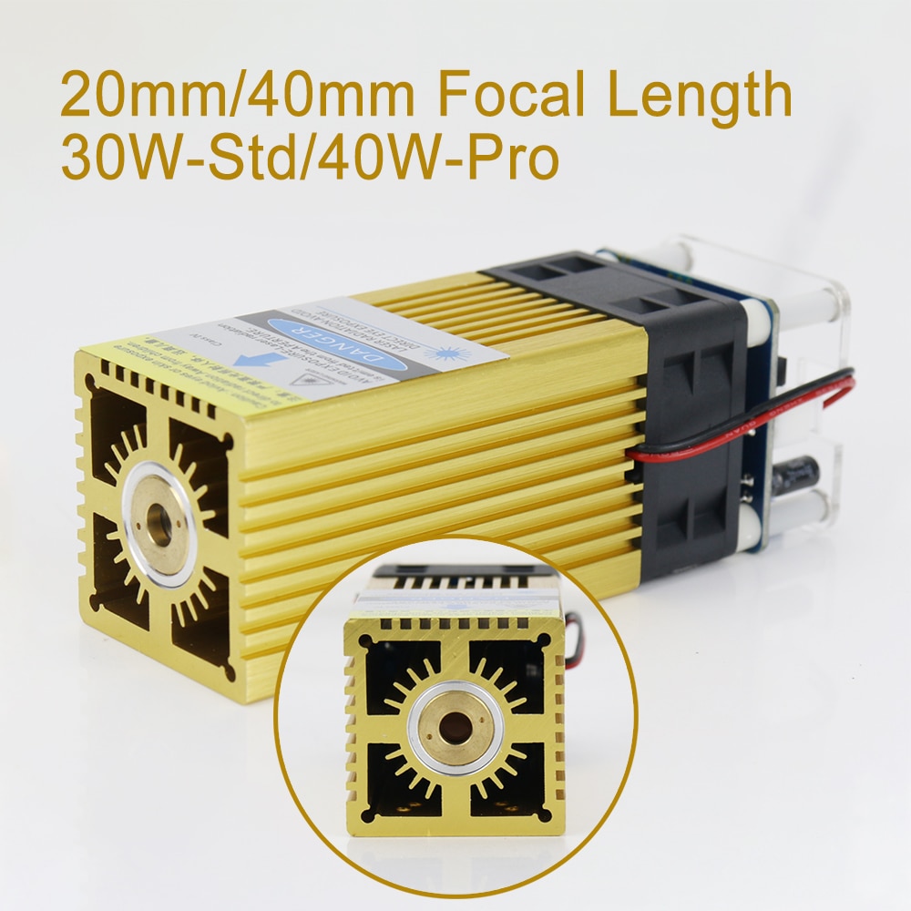 450nm 30W/40W-Pro laser module,laser cutter head, Focal Length 20-40mm Laser Module Compressed Spot Technology,cutting tool wood - Image 2