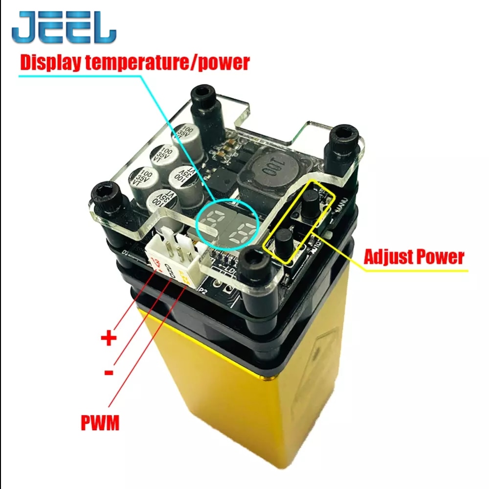 450nm 30w Fixed Focus Laser Module Blue Light High Power DIY Laser Engraving Machine Accessories Wooden Cutting - Image 3