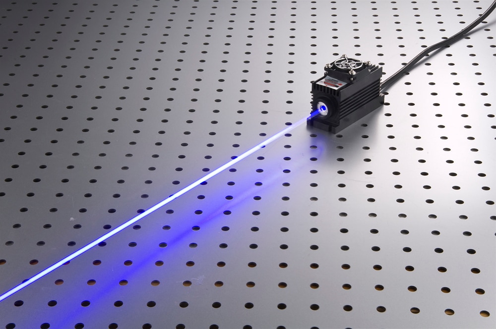 473nm 50mW Focusing Blue Purple Laser Dot Module Diode Fat Beam TTL/Analog 0-30KHZ with TEC Cooling for UV-curable 3D printing