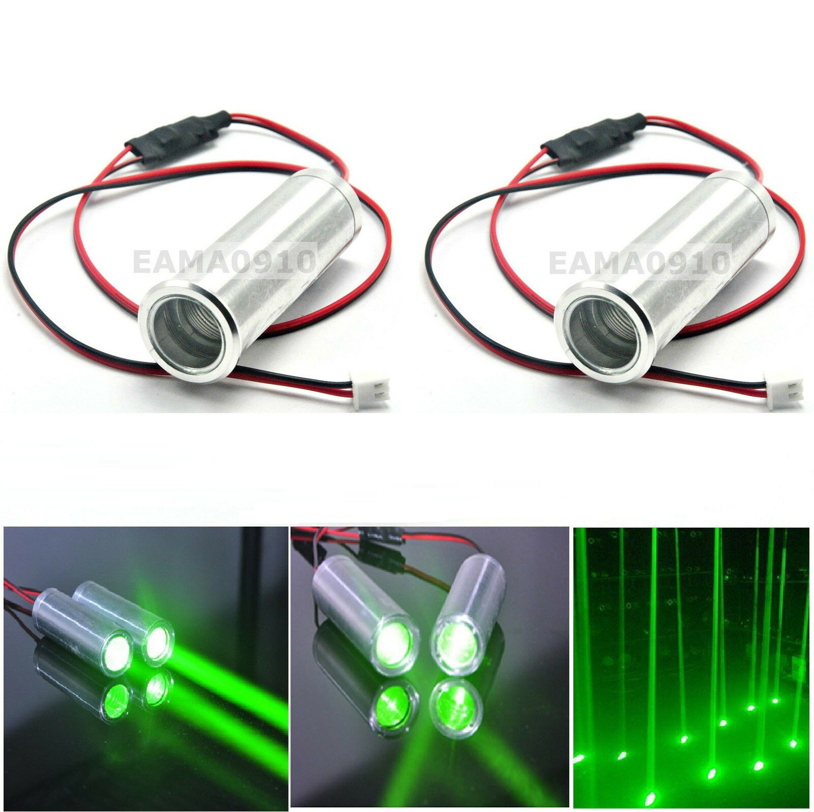 4pcs 4.2V-5V 532nm 50mW 22x70 Green Laser Module Dot Thick Beam Bar Stage Light - Image 2