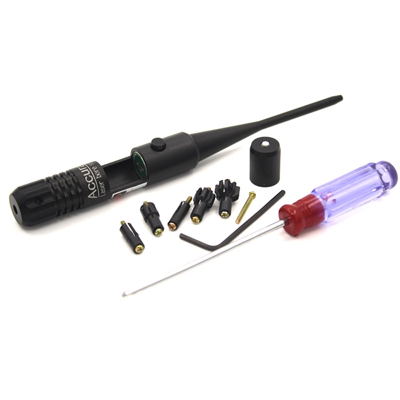 5 Adjustable Adapters Rifles Red Laser Bore Sighter Collimator Kit For 0.22 to 0.50 Caliber Rifies Hunting Optical Boresighter - Image 4