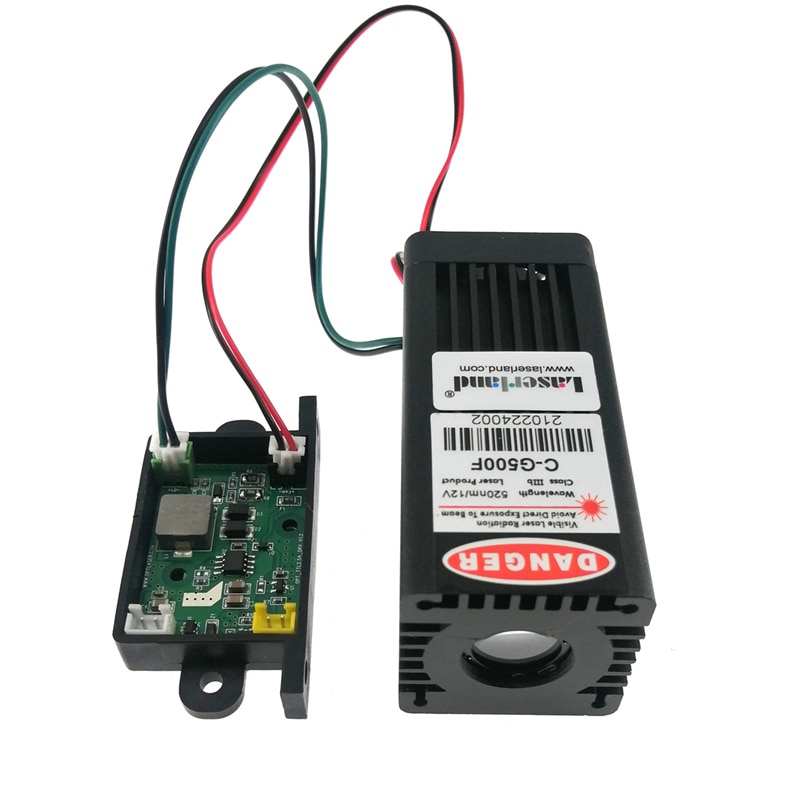 500mW Green Laser 520nm Laser Diode Module 14mm Fat Beam Green Laser Head Good Heat Dissipation