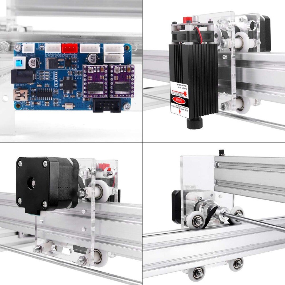 500mw/2500mw/5500mw/15w big power laser Desktop DIY Violet Laser Engraving Machine Picture CNC Printer, working area 20cmx17cm - Image 2