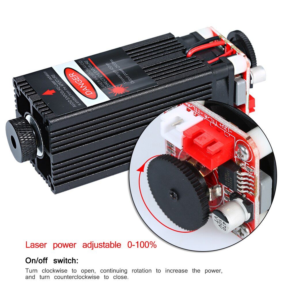 500mw/ 2500mw/5500mw Professional Blue Laser Head Module Adjustable Focusable for CNC Router / DIY Laser Engraving Machine - Image 2