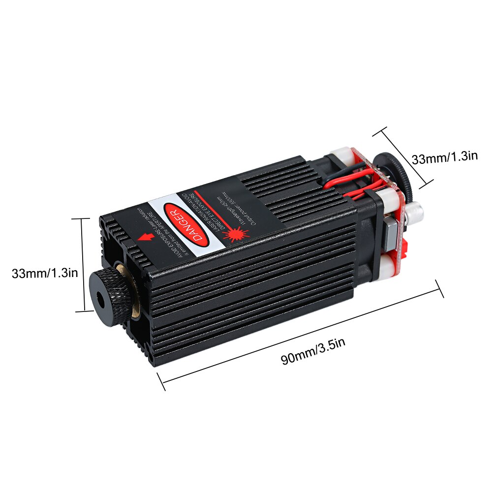 500mw/ 2500mw/5500mw Professional Blue Laser Head Module Adjustable Focusable for CNC Router / DIY Laser Engraving Machine - Image 4