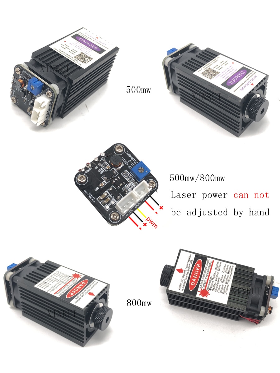 500mw/800mw/2500mw/5500mw 405/450NM focusing blue purple laser module wood engraving,pwm TTL control diode - Image 2