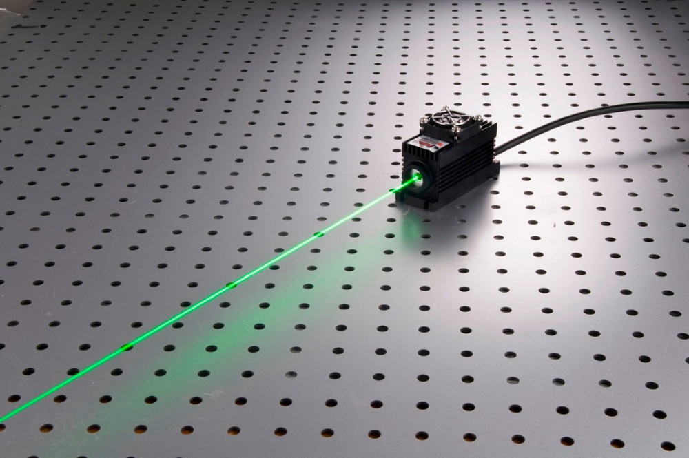 532nm 100mW 200mw Focusing Green Laser Dot Module Diode Fat Beam TTL/Analog 0-30KHZ with TEC Cooling with PS-II Power Supply