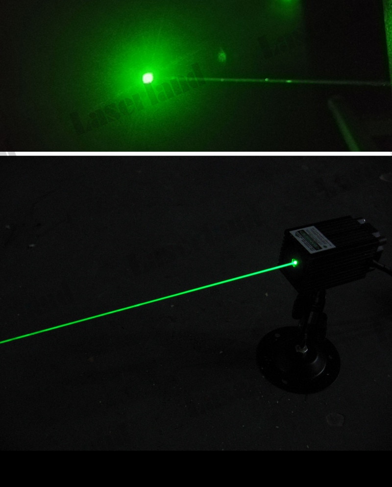 532nm 100mW Green Laser Diode Module with Fan Adapter 12VDC Stage Lighting