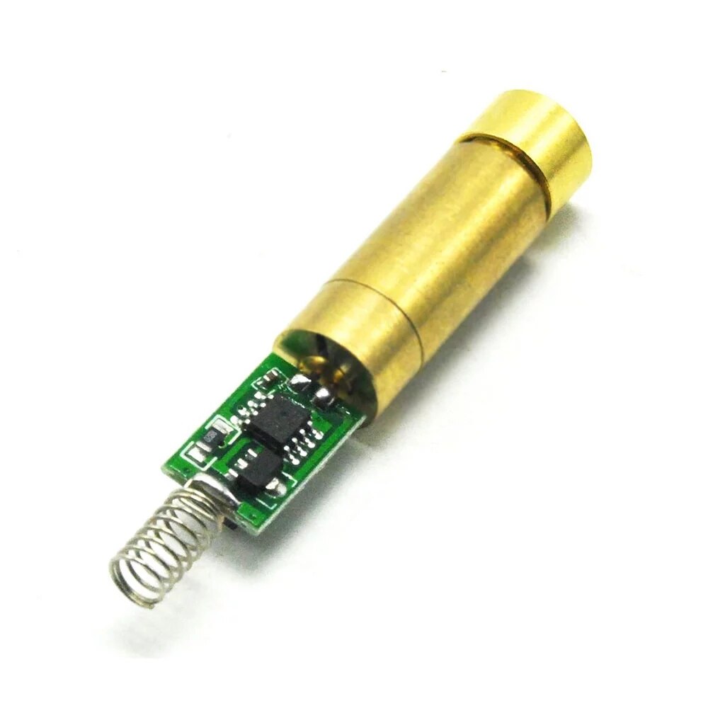 532nm 10mW Brass Green Laser Diode Module Line Beam w / 3V-3.7V Driver Switch - Image 4
