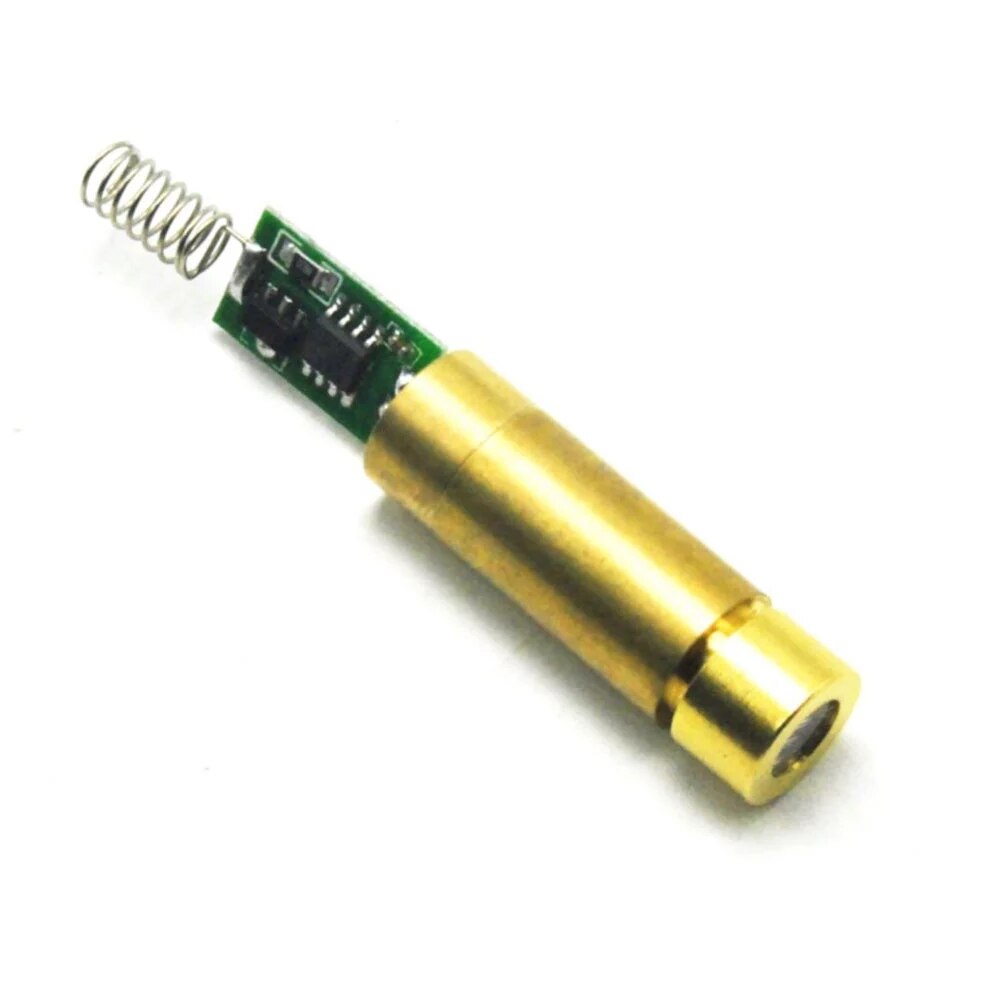 532nm 10mW Brass Green Laser Diode Module Line Beam w / 3V-3.7V Driver Switch