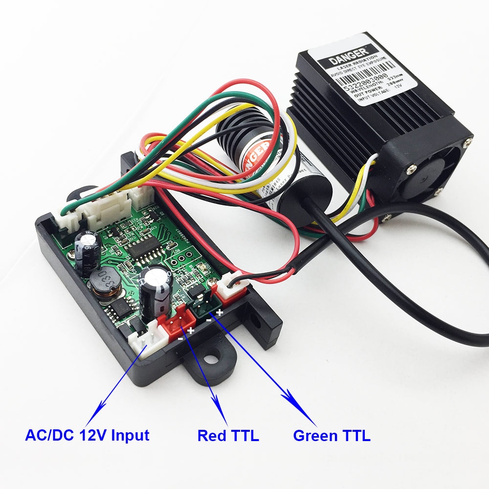 532nm 200mW Green Laser 100mW 650nm Red Laser Module Diode TTL Stage Lighting DIY - Image 2